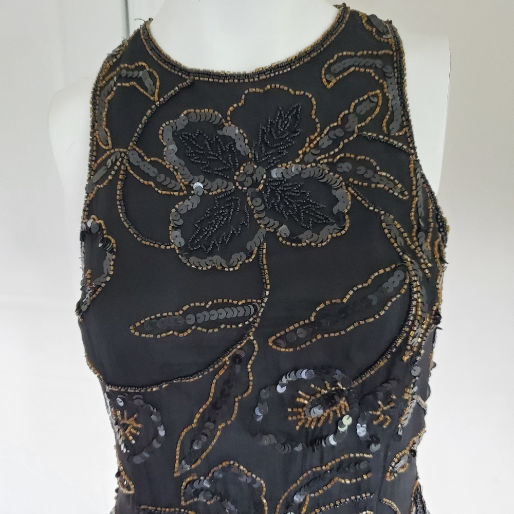 Papell boutique evening beaded dress 8 - Picture 2 of 15